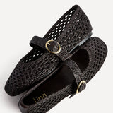 Verona Brown Handwoven Mary Jane Pumps