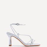 Vesper Silver Strappy Heels