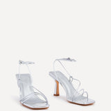 Vesper Silver Strappy Heels