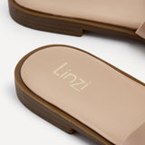 Vida Mocha & Gold Flat Sandals