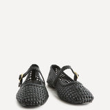 Vienna Black Mary Jane Flats