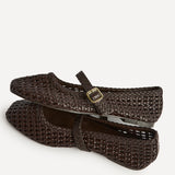 Vienna Brown Mary Jane Flats