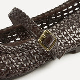 Vienna Brown Mary Jane Flats