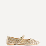 Vienna Gold Mary Jane Flats