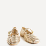 Vienna Gold Mary Jane Flats