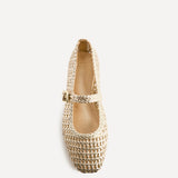 Vienna Gold Mary Jane Flats