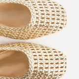 Vienna Gold Mary Jane Flats