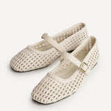 Vienna Ivory Mary Jane Flats