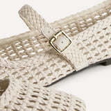 Vienna Ivory Mary Jane Flats