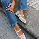 Vienna Ivory Mary Jane Flats