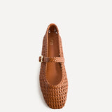 Vienna Tan Mary Jane Flats