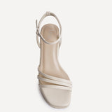 Virtue Nude Faux Leather Espadrille Wedge