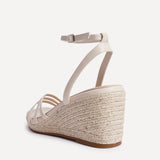 Virtue Nude Faux Leather Espadrille Wedge