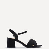 Vivian Wide Fit Black Block Heel Sandals