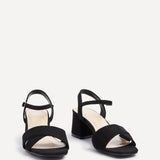 Vivian Wide Fit Black Block Heel Sandals