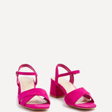 Vivian Wide Fit Pink Block Heel Sandals