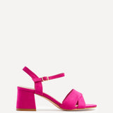 Vivian Wide Fit Pink Block Heel Sandals