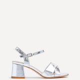 Vivian Wide Fit Silver Block Heel Sandals