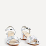 Vivian Wide Fit Silver Block Heel Sandals