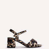 Vivian Wide Fit Leopard Block Heel Sandals