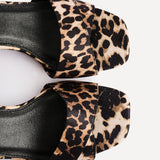 Vivian Wide Fit Leopard Block Heel Sandals
