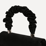 Vow Black Faux Suede Satchel Bag