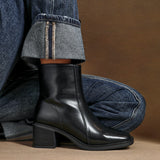 Wander Black Heeled Ankle Boots