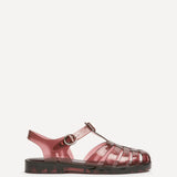 Wave Brown Jelly Flat Sandals