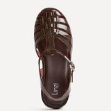 Wave Brown Jelly Flat Sandals