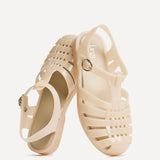 Wave Nude Jelly Flat Sandals
