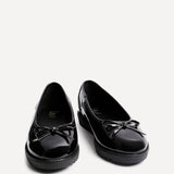 Wendi Wide Fit Black Patent Pumps