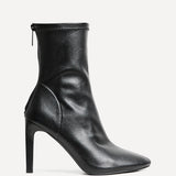West Black Pointed Heeled Ankle Boots