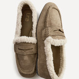 Whisper Taupe Penny Loafers