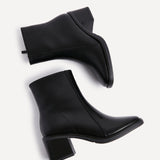 Wander Black Heeled Ankle Boots