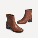Wander Brown Heeled Ankle Boots