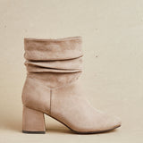 Zayda Wide Fit Mocha Heeled Ankle Boots