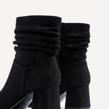 Zayda Wide Fit Black Heeled Ankle Boots