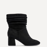 Zayda Wide Fit Black Heeled Ankle Boots