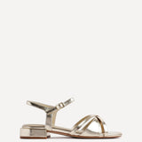 Zenna Gold Strappy Low Sandals