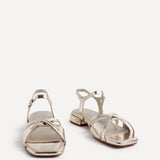 Zenna Gold Strappy Low Sandals