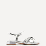 Zenna Silver Strappy Low Sandals