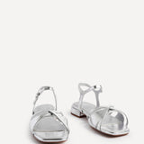 Zenna Silver Strappy Low Sandals