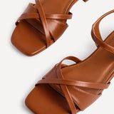 Zenna Tan Strappy Low Sandals