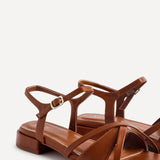 Zenna Tan Strappy Low Sandals