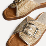 Zuma Gold Buckle Strap Sliders