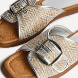 Zuma Silver Buckle Strap Sliders