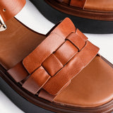 Zuri Tan Flatform Sandals