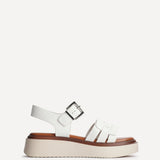 Zuri White Flatform Sandals