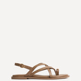Zyra Mocha Toe Ring Flat Sandals