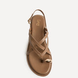 Zyra Mocha Toe Ring Flat Sandals